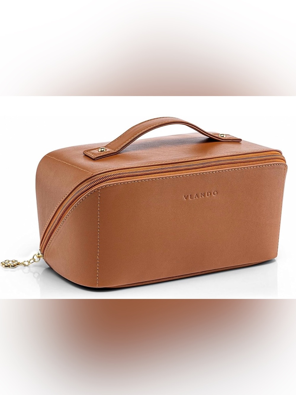 VLANDO Makeup Bag for Women in Brown